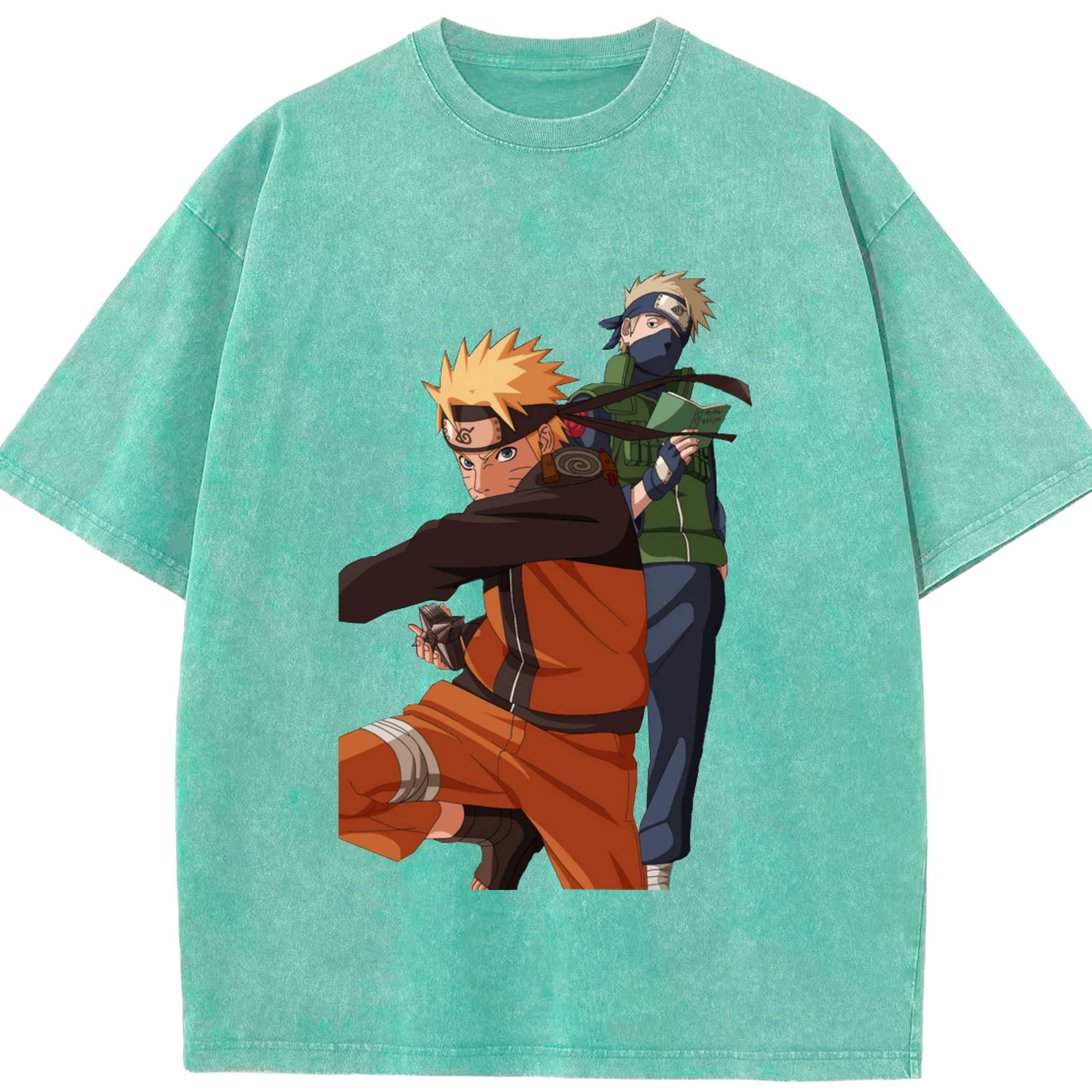 （画像用） NARUTO -ナルト- うずまき ナルト Uzumaki Naruto 綿100% ヴィンテージ風 半袖Tシャツ（フロントプリント）